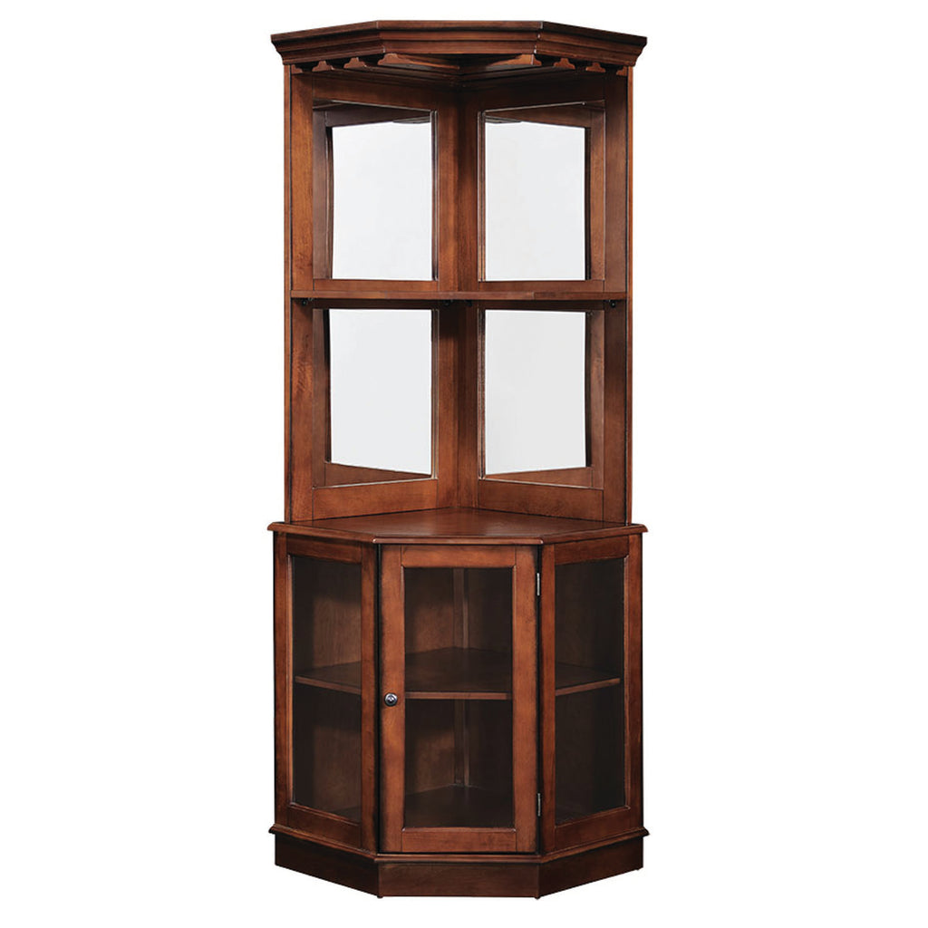 CORNER BAR CABINET - CHESTNUT